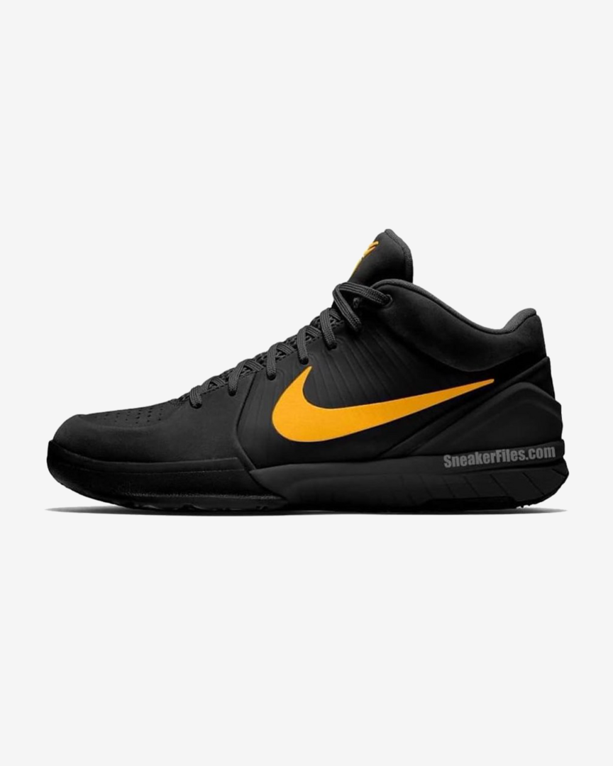 Kobe shoes black sales gold